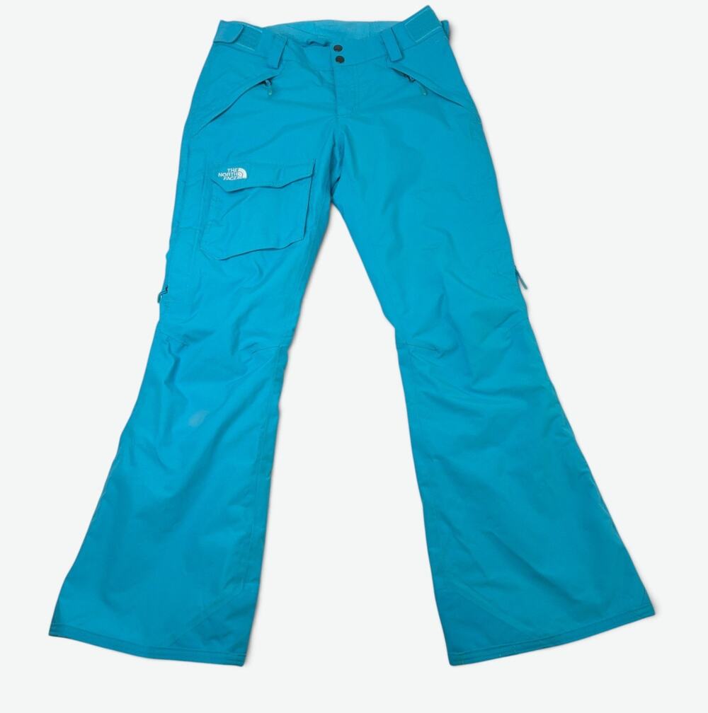 North Face Hyvent Snow Pants Womens Small Turquoise Blue Insulated Ski Snowboard